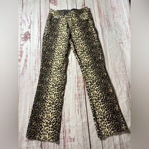 RVT Leopard Print Kids Jeans - Brown and Cream